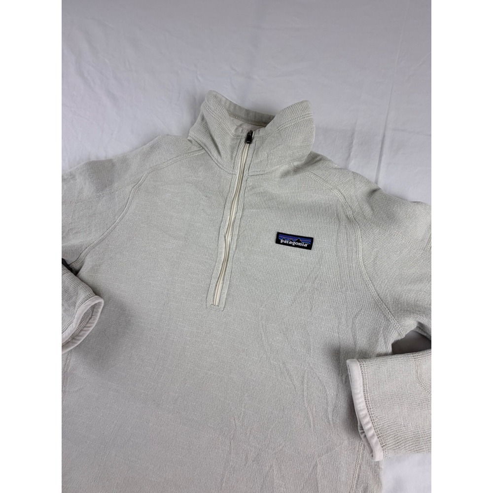 Patagonia Women's Large 1/4 Zip Pullover Fleece Sweater Gray Pocket Outdoor